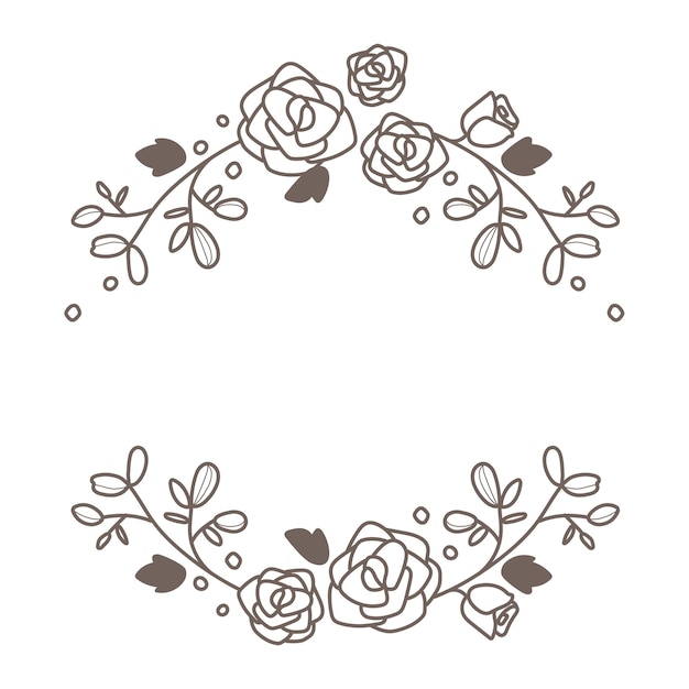 Ornement du logo de la rose png clipart illustration esthétique
