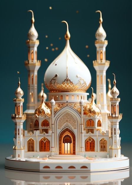 Ornement de mosquée 3D réaliste