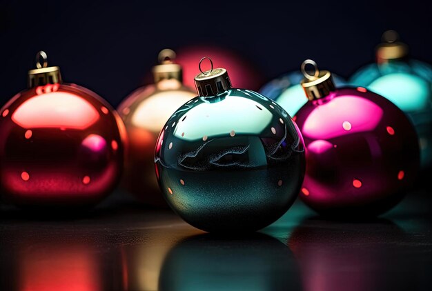 Ornement de Noël dans le style des lumières et des ténèbres contrastées softfocus techni