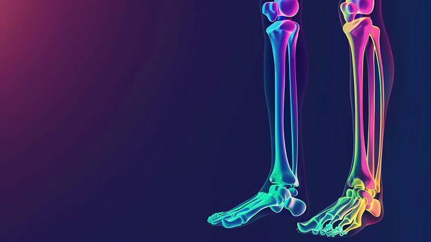 Photo les os de la jambe sont visibles