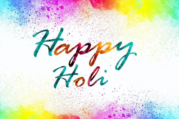 oster pour le festival indien Holi logo coloré beau fond coloré