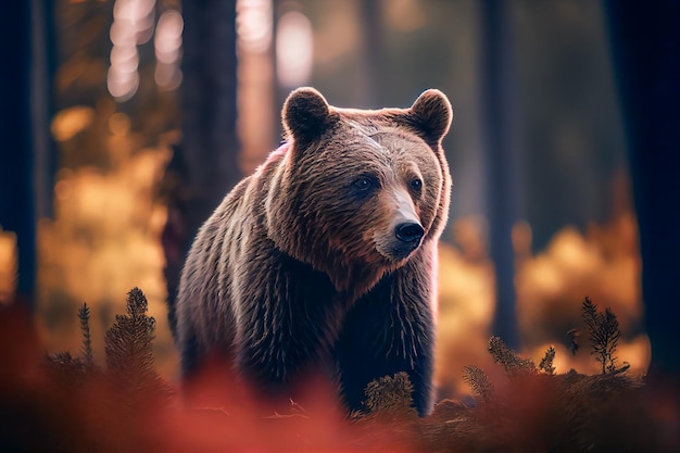 Ours brun dans la forêt Generative AIxA