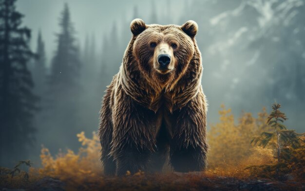 L'ours grizzly majestueux