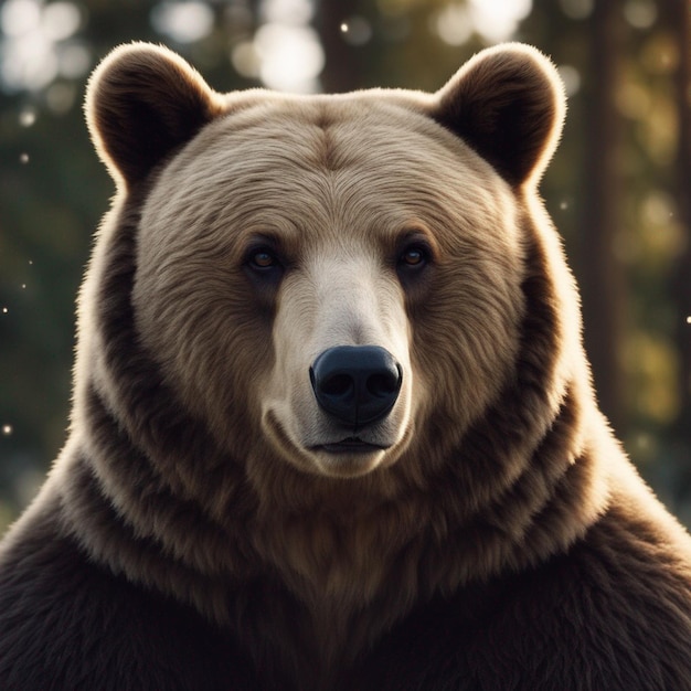 Un ours hyper réaliste dans la jungle