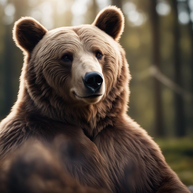 Un ours hyper réaliste en jyngle