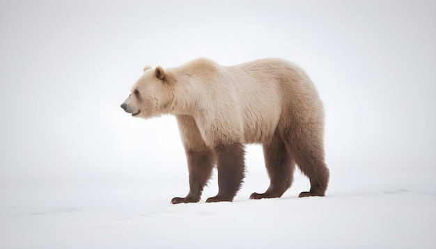 Ours isolé sur fond blanc