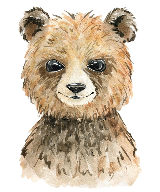 Ours mignon aquarelle