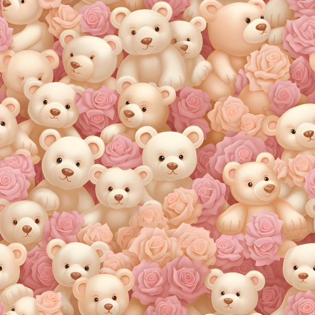 Photo des ours en peluche 3d sans couture