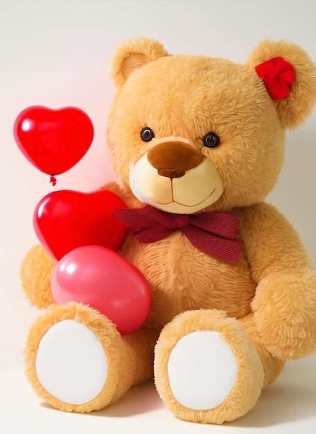 Nounours Saint Valentin avec Ballon I Love U – Peluche Suteki