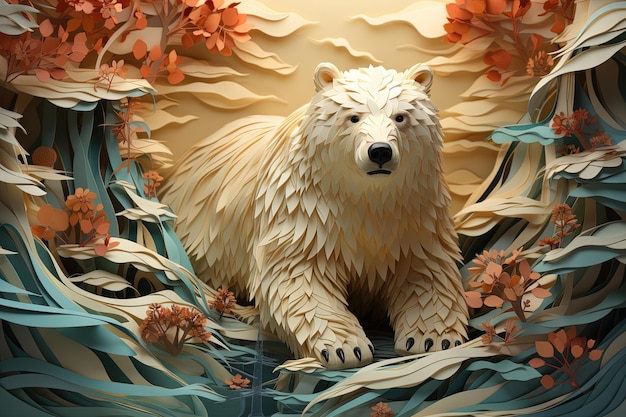 L'ours polaire Gaudi a inspiré l'illustration générative