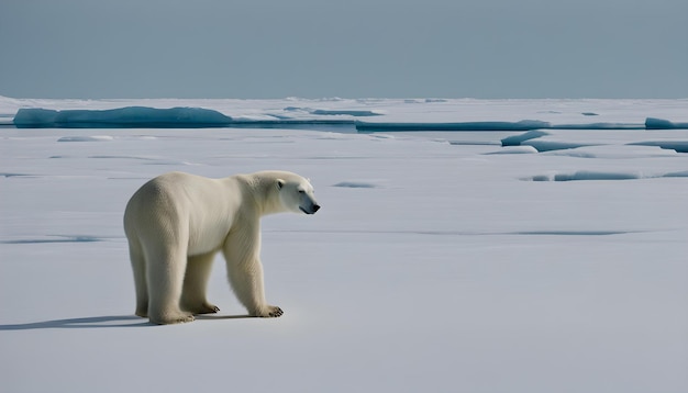 un ours polaire sur la glace avec le numéro 1 dessus