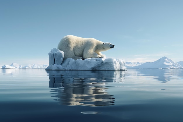 L'ours polaire sur l'iceberg génère Ai