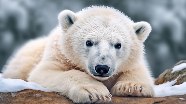 Ours polaire mignon généré par l'IA