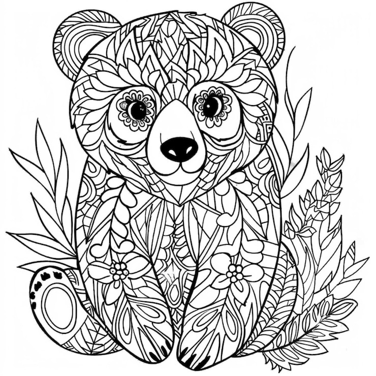 Photo un ours qui a un dessin d'un ours sur lui