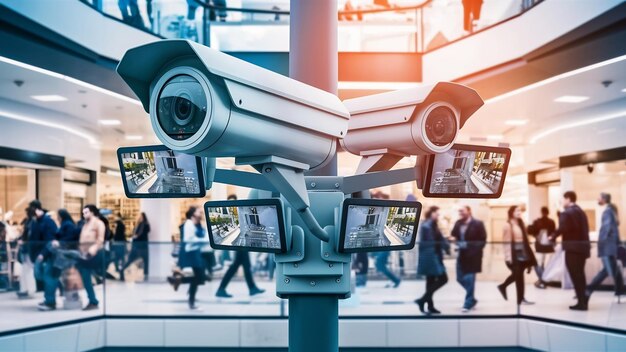 Photo outil de vidéosurveillance dans les centres commerciaux équipement pour les systèmes de sécurité