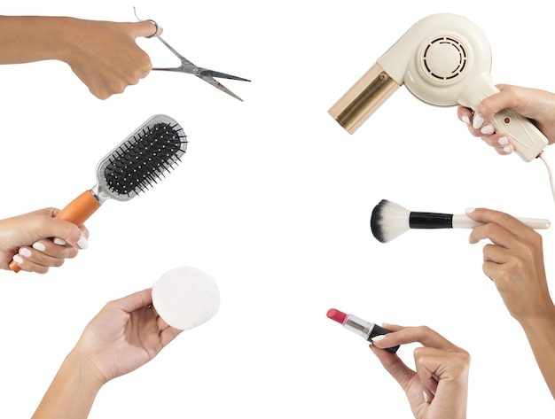 Outils de coiffage pour le maquillage et les cheveux