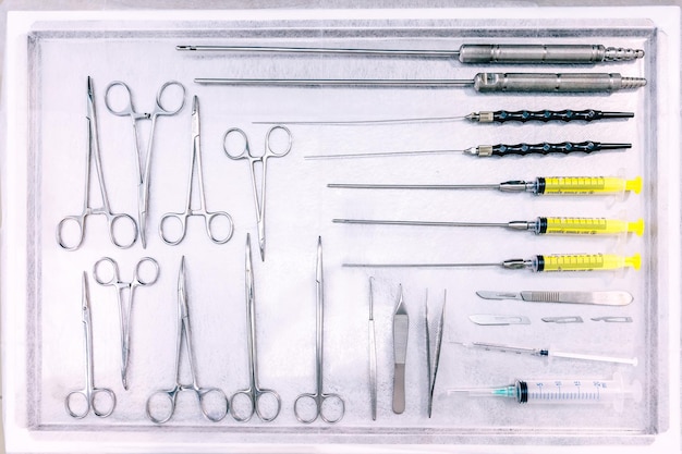 Outils de curetage stériles écarteur de forceps en salle d'opération à