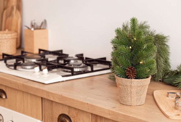 Outils pour le fond de cuisson de noël