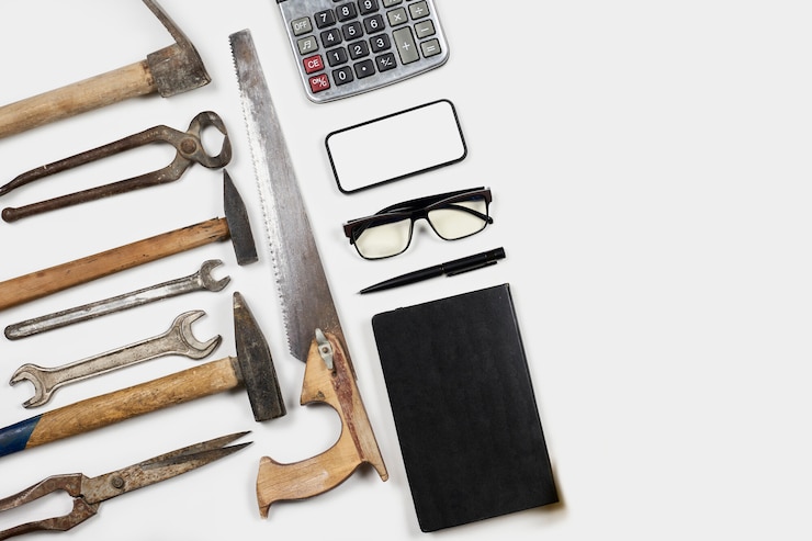 Photo outils de travail et fournitures de bureau