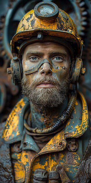 Photo un ouvrier du bâtiment en uniforme et en équipement de sécurité a un emploi