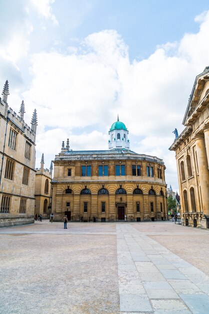 Oxford, Royaume-Uni - 29 août 2019; Théâtre Sheldonian. Le Sheldonian Theatre, a été construit de 1664 à 1669 pour l'Université d'Oxford et utilisé pour des concerts de musique, des conférences et des cérémonies universitaires.