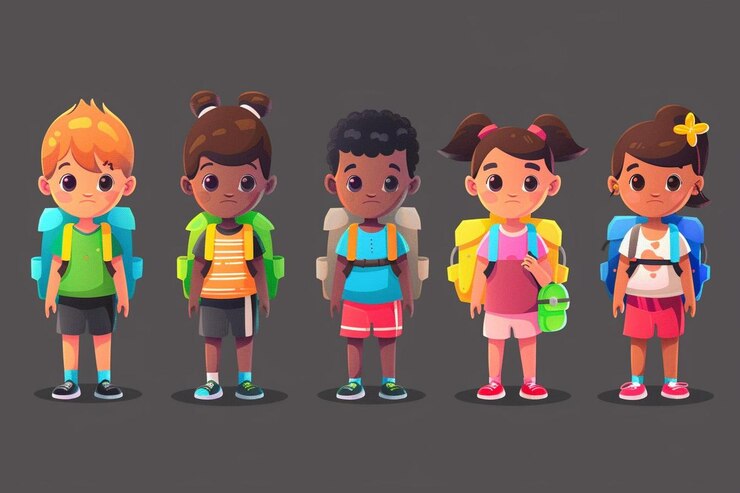 Photo pack de personnages pour les écoliers