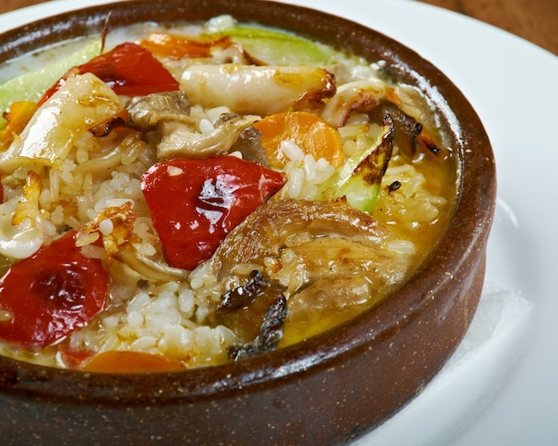 Paella de Marisco de fruits de mer espagnole, Paella Marinera