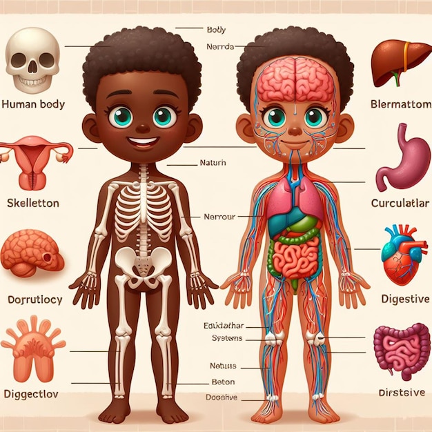 page d'anatomie d'un enfant