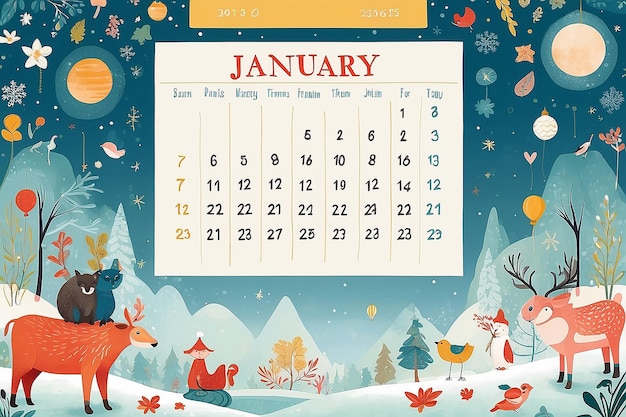 Une page de calendrier capricieuse