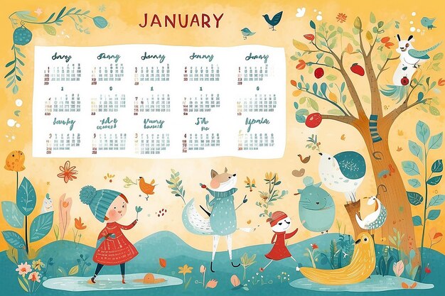 Une page de calendrier capricieuse