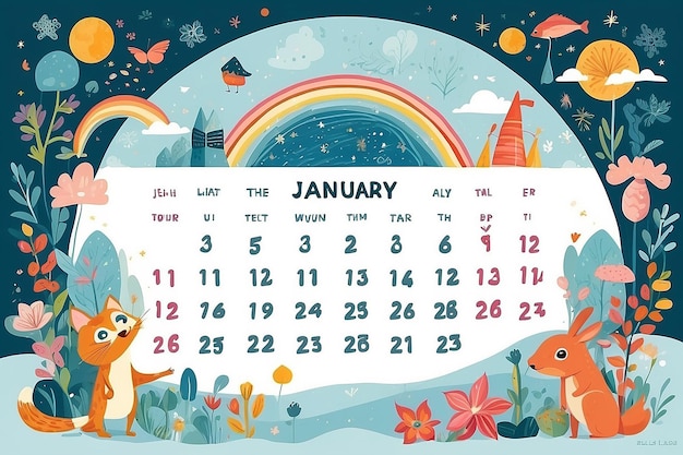 Une page de calendrier capricieuse