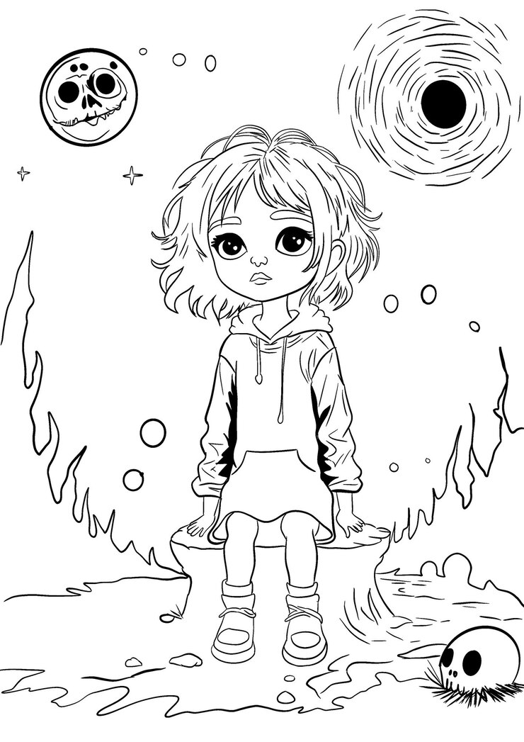 Photo page de coloriage d'animaux mignons