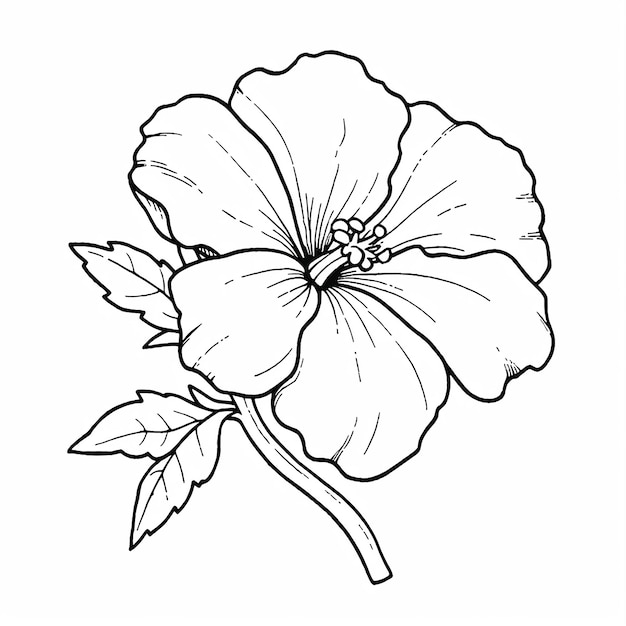 page de coloriage à crayon de fleur