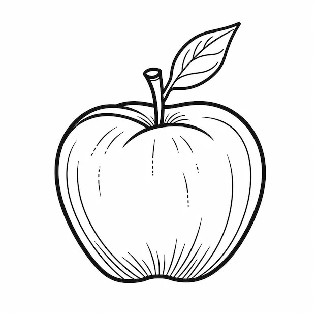 Photo page de coloriage de pomme