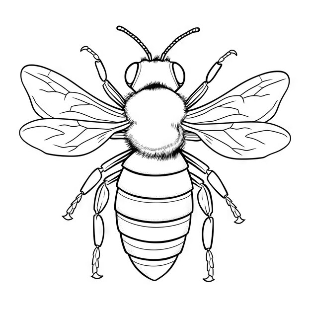 Page à colorier d'abeilles pour enfants