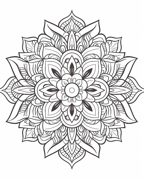 Page à colorier pour adultes dans un style unique