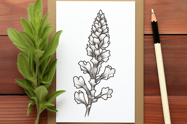 Photo page à colorier pour le dessin de fleurs de snapdragon capricieux
