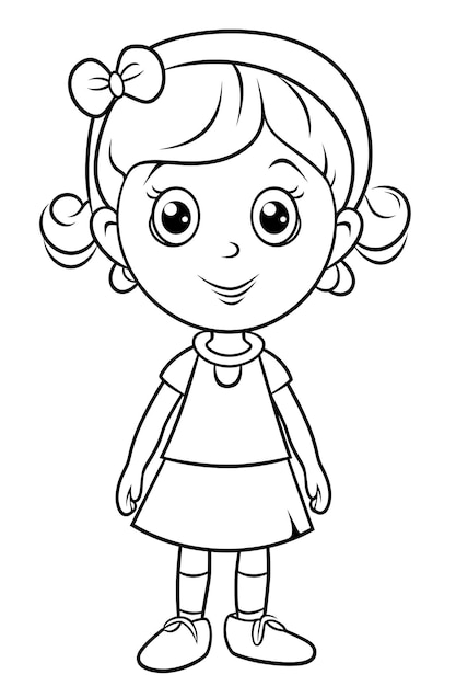 Photo page à colorier pour enfants dessin dans le style des dessins animés