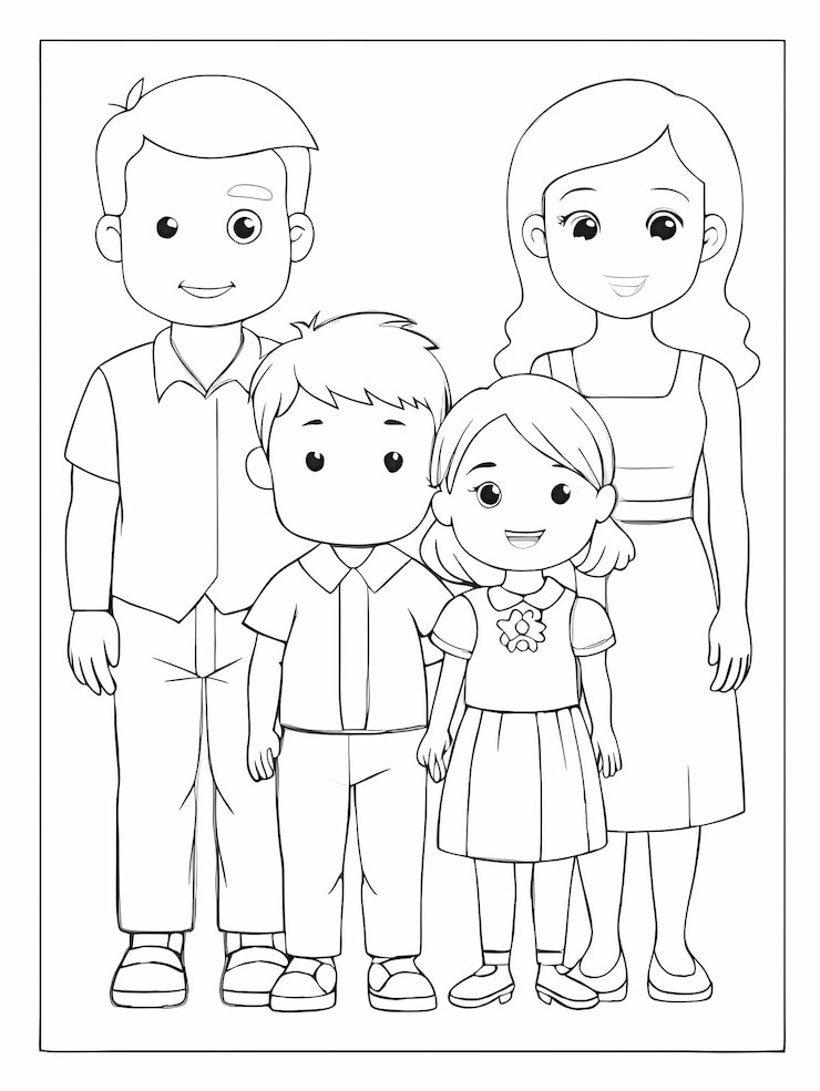 Photo page à colorier pour les enfants sur un fond transparent
