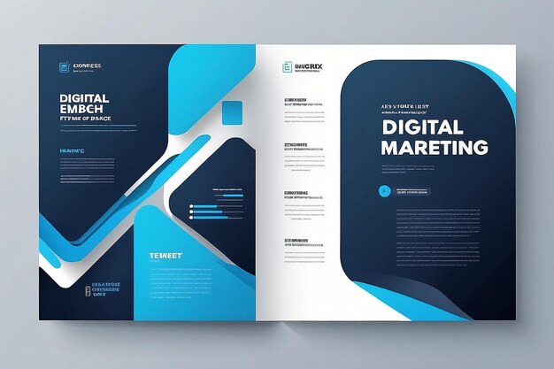 Page de couverture du modèle de marketing numérique
