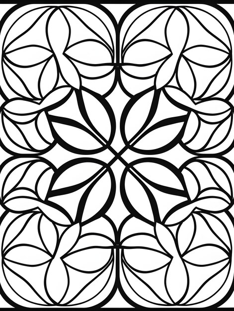 page de livre de coloriage noir et blanc petit mandala de fleur