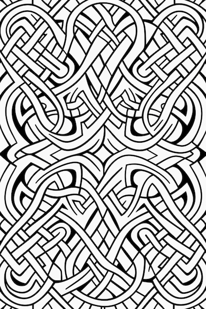pages à colorier celtiques pour adultes générative ai