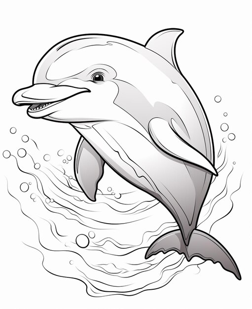 Des pages à colorier de dauphins pour enfants