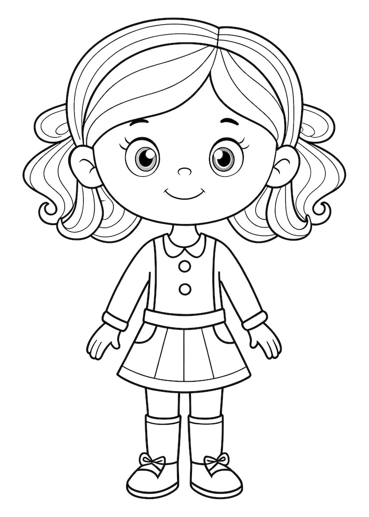 Photo des pages à colorier pour filles adorables, intéressantes et amusantes pour les enfants.