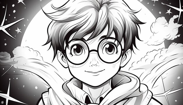 Photo des pages à colorier pour harry potter