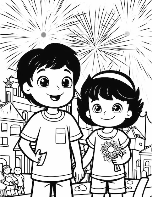 Pages à colorier pour le Nouvel An pour les enfants