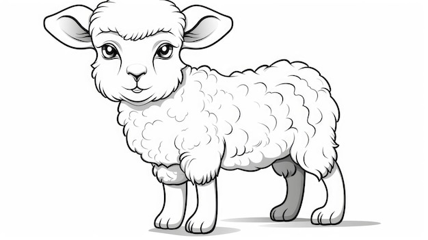 Pages à colorier simples pour les enfants moutons