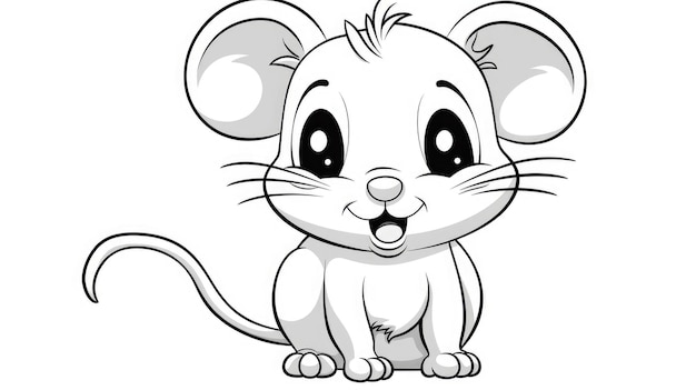 Pages à colorier simples pour les enfants souris