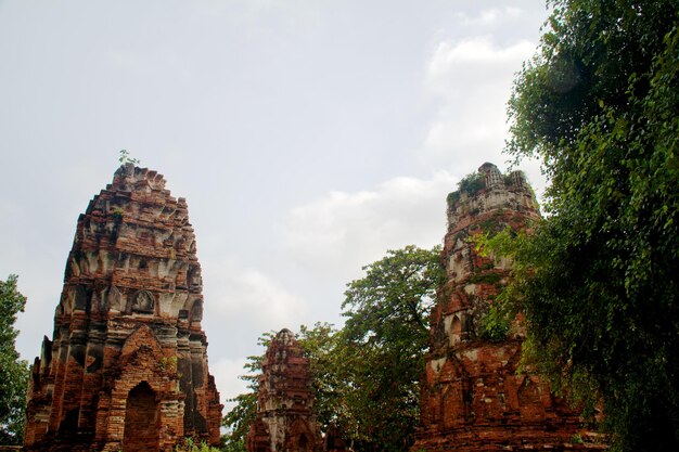 Photo pagode au temple wat chaiwattanaram ayutthaya thaïlande