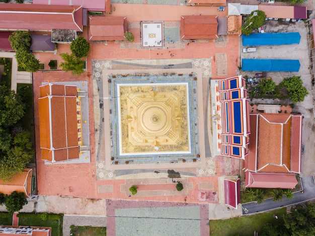 Photo pagode de drone